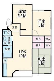 所沢グリーンハイツ【2階】の間取り