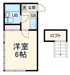 カレッジ大宮【1階】の間取り