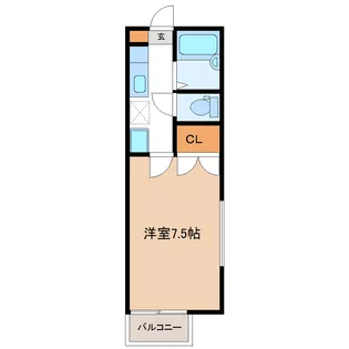 ローズガーデン泉崎【1階】の間取り