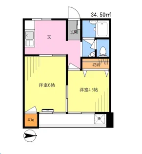 双美ビル【2階】の間取り