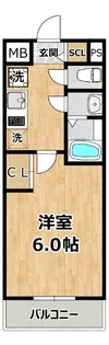 ファステート大阪グラッシュ(旧プランドール新北野)【8階】の間取り