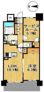 ファーベル新田III【2階】の間取り