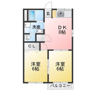 クレストコクエA【2階】の間取り