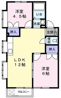 アイコーポラスA【1階】の間取り
