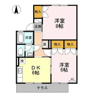 アドミールKOIKE AB【1階】の間取り