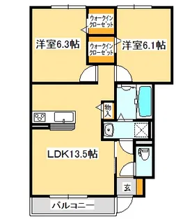 グレイシャスII【1階】の間取り
