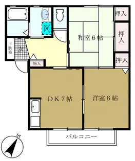 ボヌールタカイ【2階】の間取り