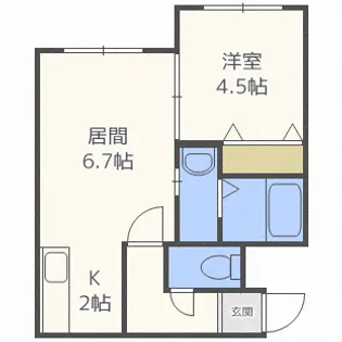 メゾン・ド・グランピエール【2階】の間取り