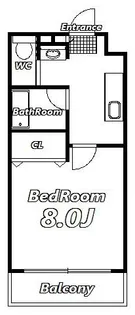 プラージュ美浜【4階】の間取り