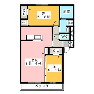 ル・スーリール田無【2階】の間取り