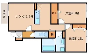 アクシスH【1階】の間取り