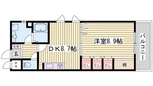サクラメント駅南大路【6階】の間取り