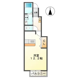 グラース・ジェルメ A棟【1階】の間取り