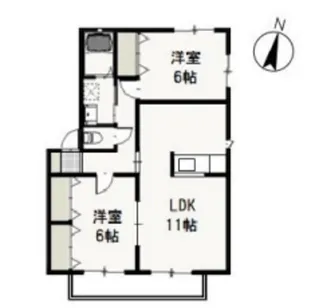 ペアフィールドA【2階】の間取り