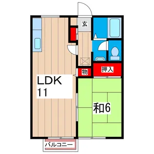 ルピナスハイツA【2階】の間取り