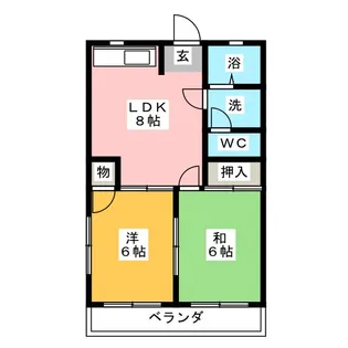 エステート早川【2階】の間取り