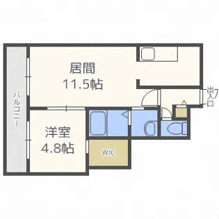 プレオン・ウエスト・ロカ【3階】の間取り