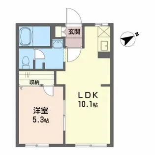 クリスタル・ガーデン D【1階】の間取り
