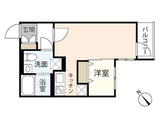 ヴィラ博丈(ヒロタケ)庚午北【1階】の間取り