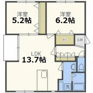 タルト月寒中央【2階】の間取り