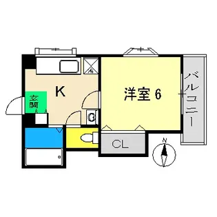 岩崎ハイツII【2階】の間取り