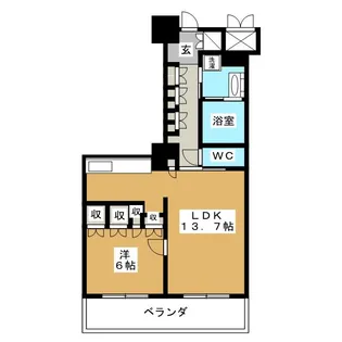THE TOWERS WEST【17階】の間取り