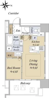 シティハウス名駅那古野【3階】の間取り