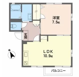 パティオ緑町【1階】の間取り