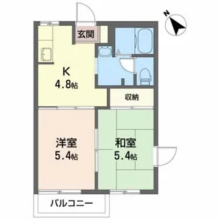 サンバースト【2階】の間取り