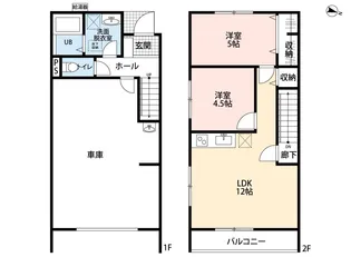 ガレージハウス久喜青毛の間取り