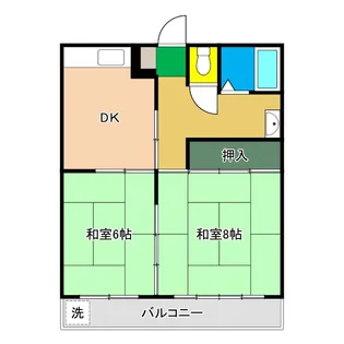 クラウン石立 II【2階】の間取り