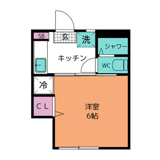 ウオチマンション【3階】の間取り