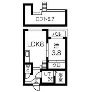 愛知県名古屋市中村区大宮町2【アパート】の間取り