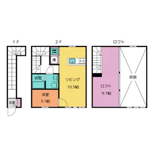 愛知県名古屋市昭和区緑町2【一戸建】の間取り