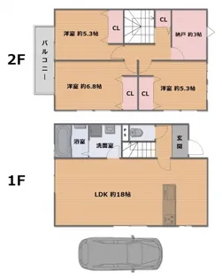 京都府京都市伏見区桃山町安芸山【一戸建】の間取り