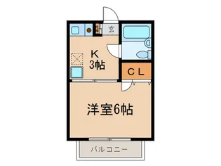 ヒルトップ小日向【1階】の間取り