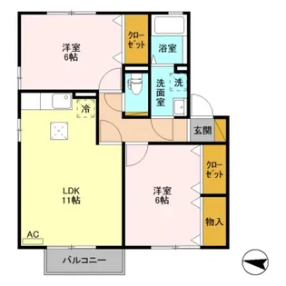 ファミィール D【1階】の間取り