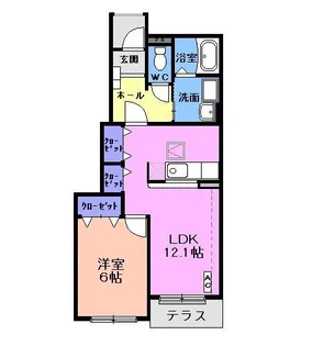 愛知県一宮市浅野字神明下【アパート】の間取り