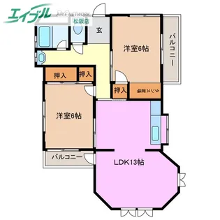 田端マンション【1階】の間取り