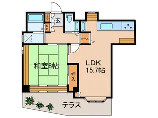 ウエストヒル【1階】の間取り