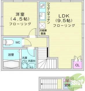 スリジエ・リアン【2階】の間取り