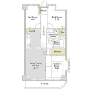 神奈川県横浜市鶴見区下末吉6【マンション】の間取り