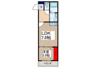 仮)新河岸共同住宅【3階】の間取り