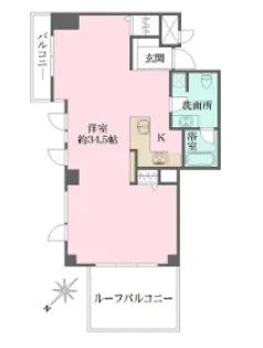 東京都新宿区南町【マンション】の間取り