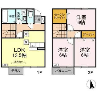 福島県郡山市安積荒井本町【一戸建】の間取り