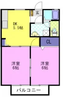 クワイエット杉 E【2階】の間取り