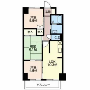 マンハイムカドゲン【7階】の間取り
