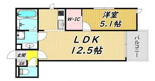 カーサフォレスタ塚口【2階】の間取り