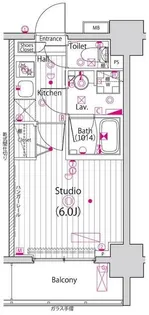 ガーラ・プレシャス高輪台【11階】の間取り