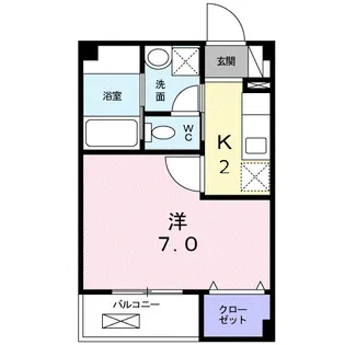 東京都西東京市富士町6【アパート】の間取り